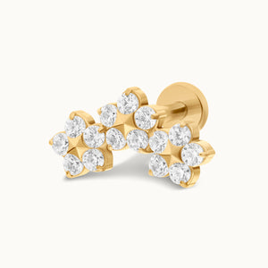 Bijou Adara en PVD Gold - Obsidian Piercing - Titane ASTM-F136