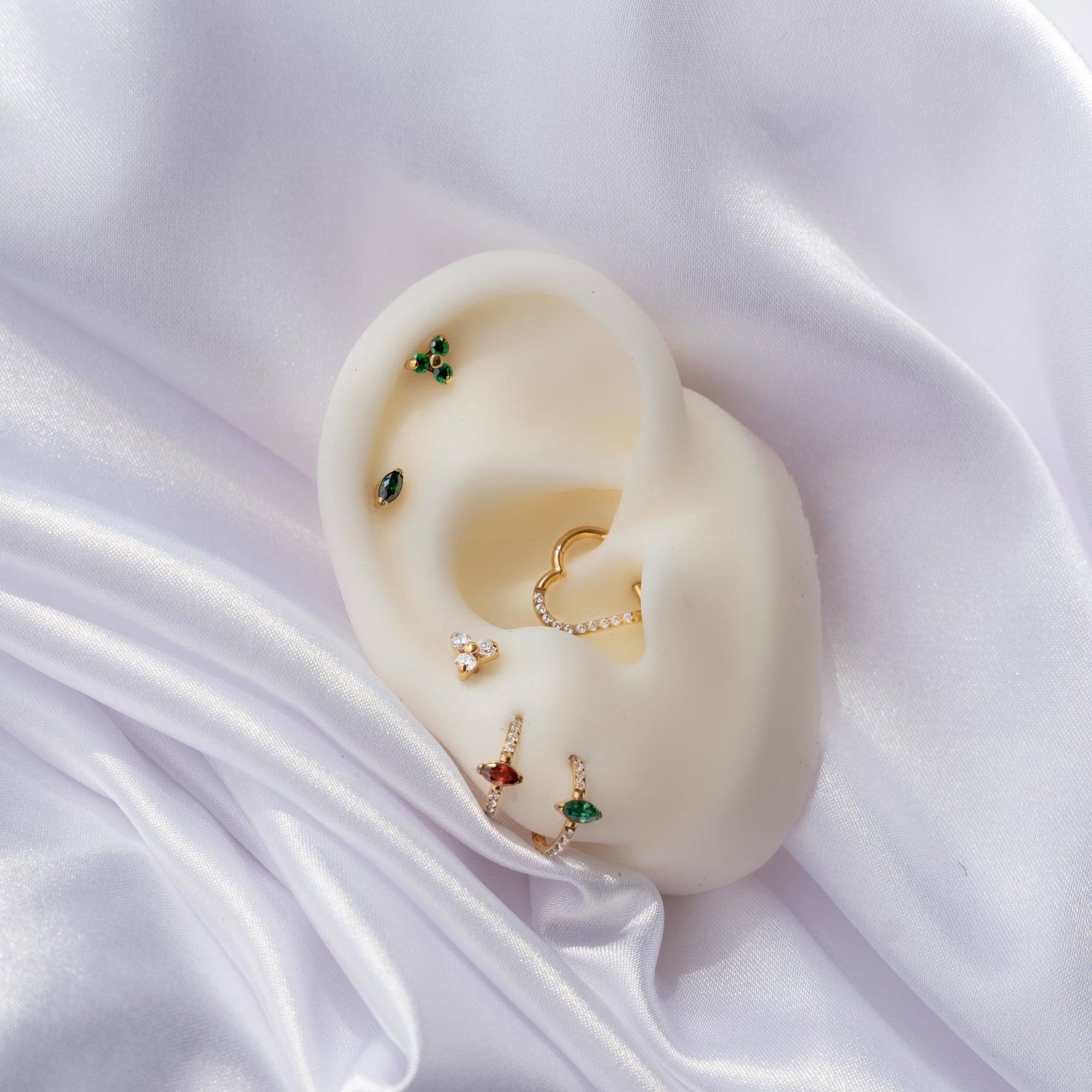 Anneau Subra Vert Gold Lobe