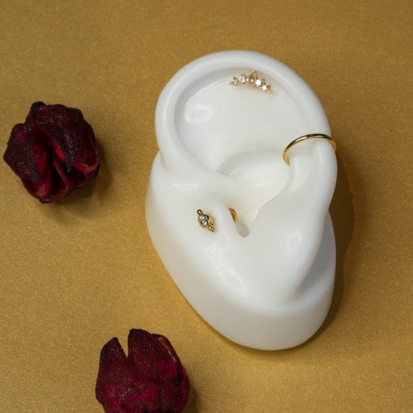 Diadème Or 18k - Obsidian Piercing
