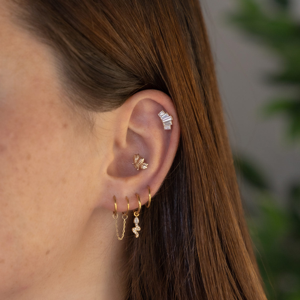 Chaine Or oreille Piercing