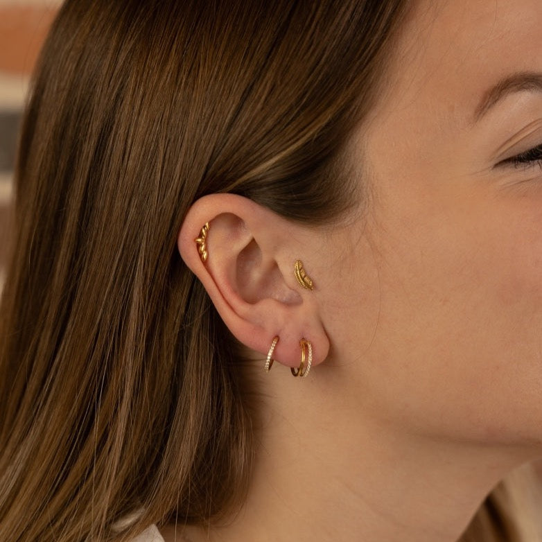 Anneau Eternity - PVD Gold - Obsidian Piercing