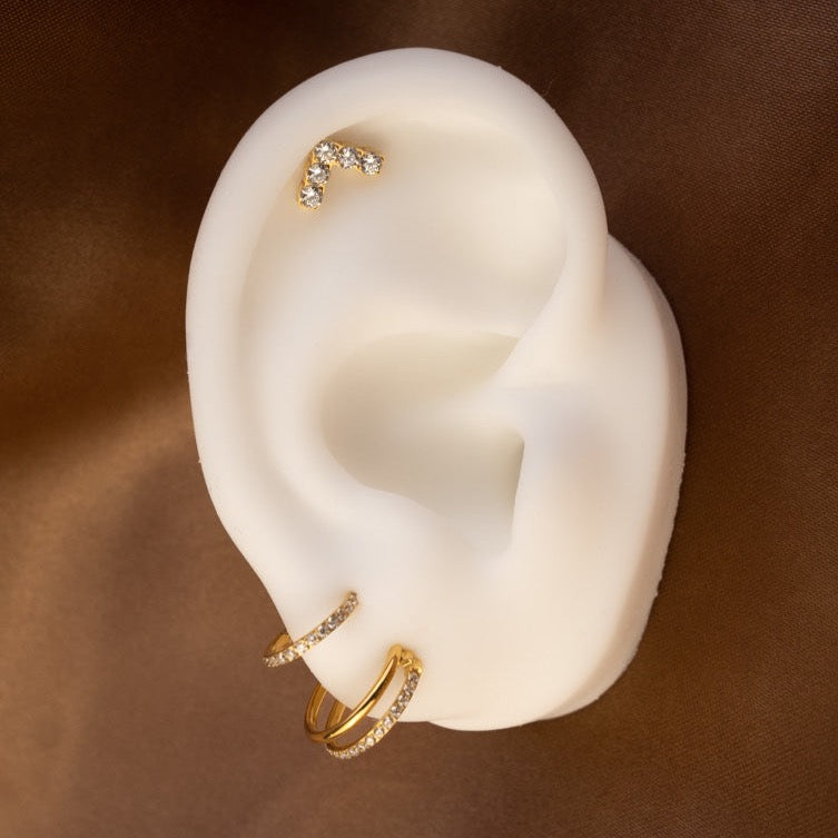 Nekkar - Titane et PVD Gold - Obsidian Piercing