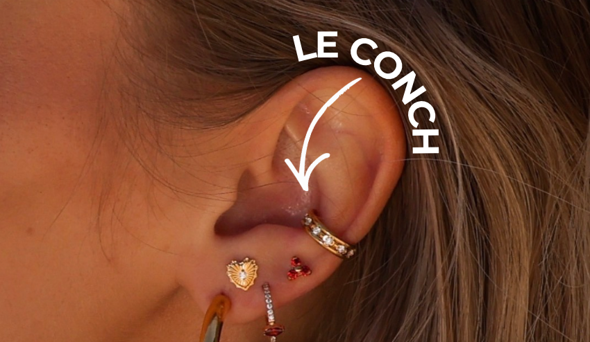 Piercing Conch : Douleur, Cicatrisation, Types de Bijoux, ...