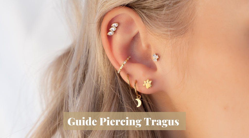 Tragus piercing: pain, healing, jewelry - obsidian piercing