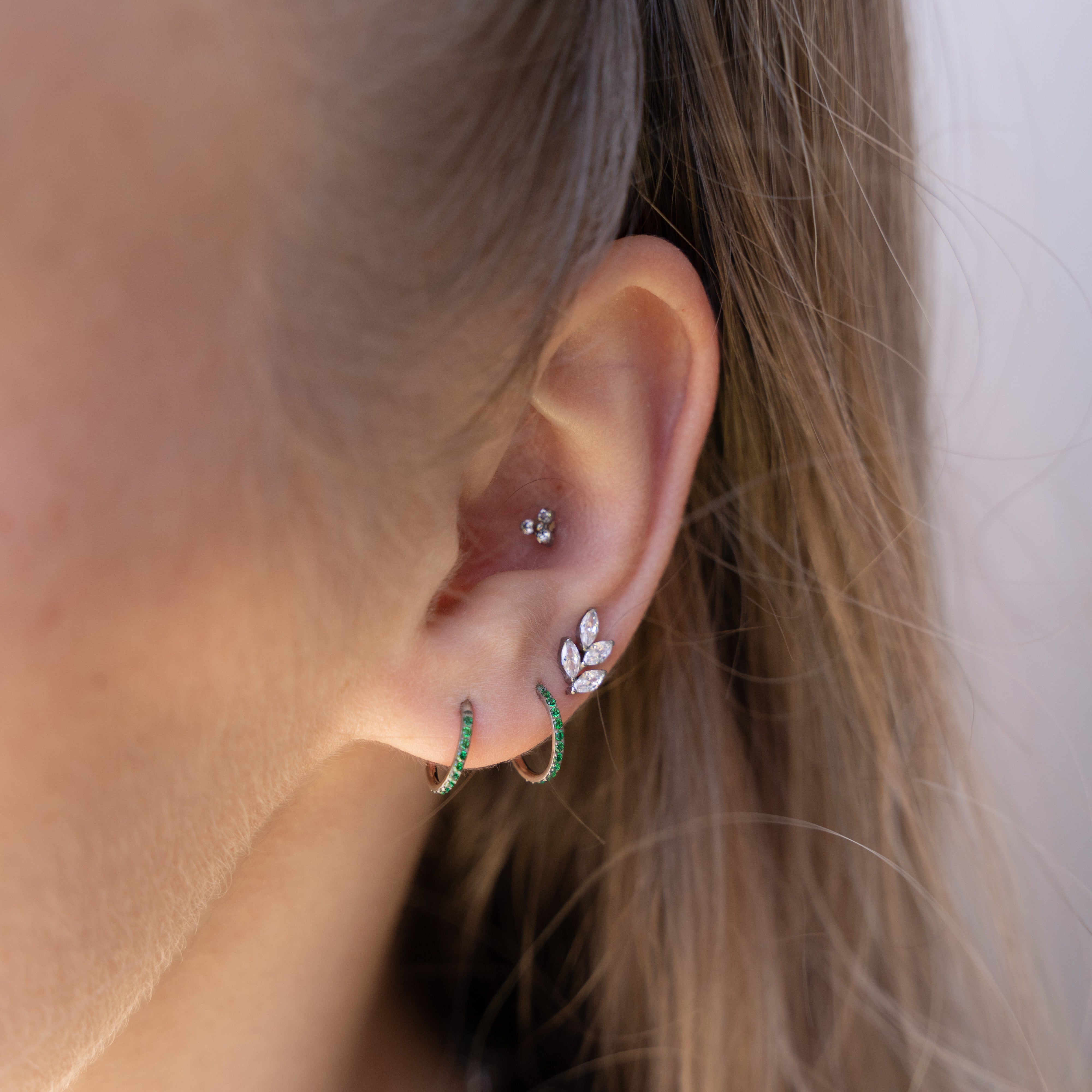 Bijou Lobe Laurier titane piercing