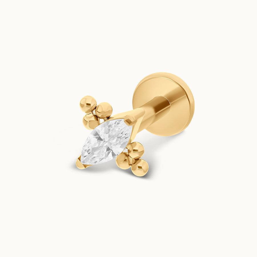 Blessa Rubis - piercing tragus argent