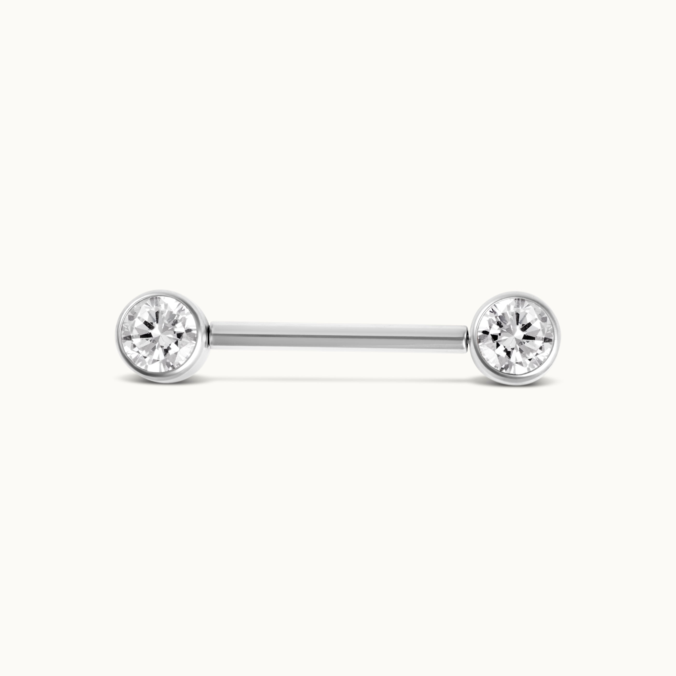 Piercing téton en titane 'Bunda' - Obsidian