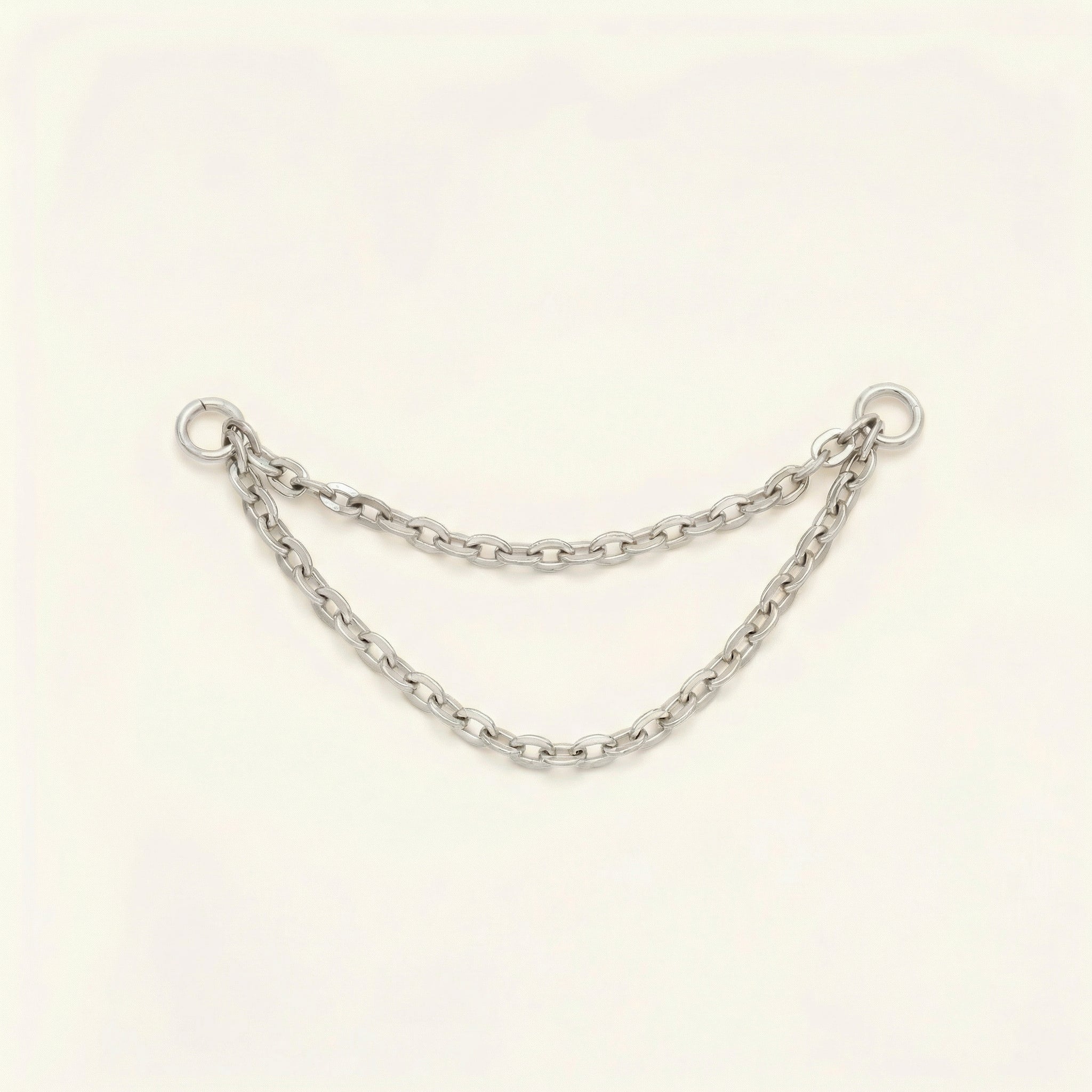 Chaine double en titane - Obsidian Piercing