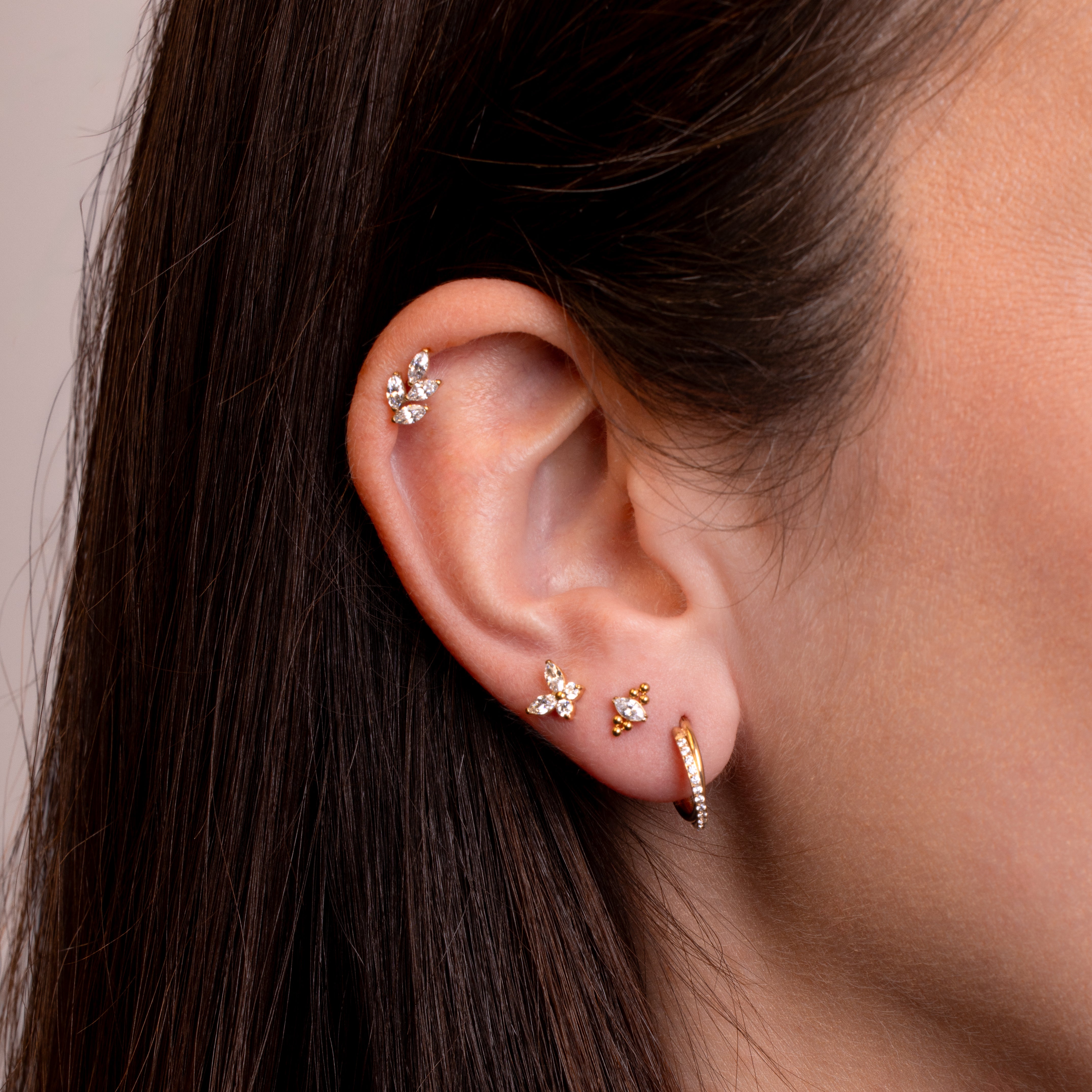 Bijoux de piercing portés - Obsidian - Hestia / Butterfly / Bosona / Sigma