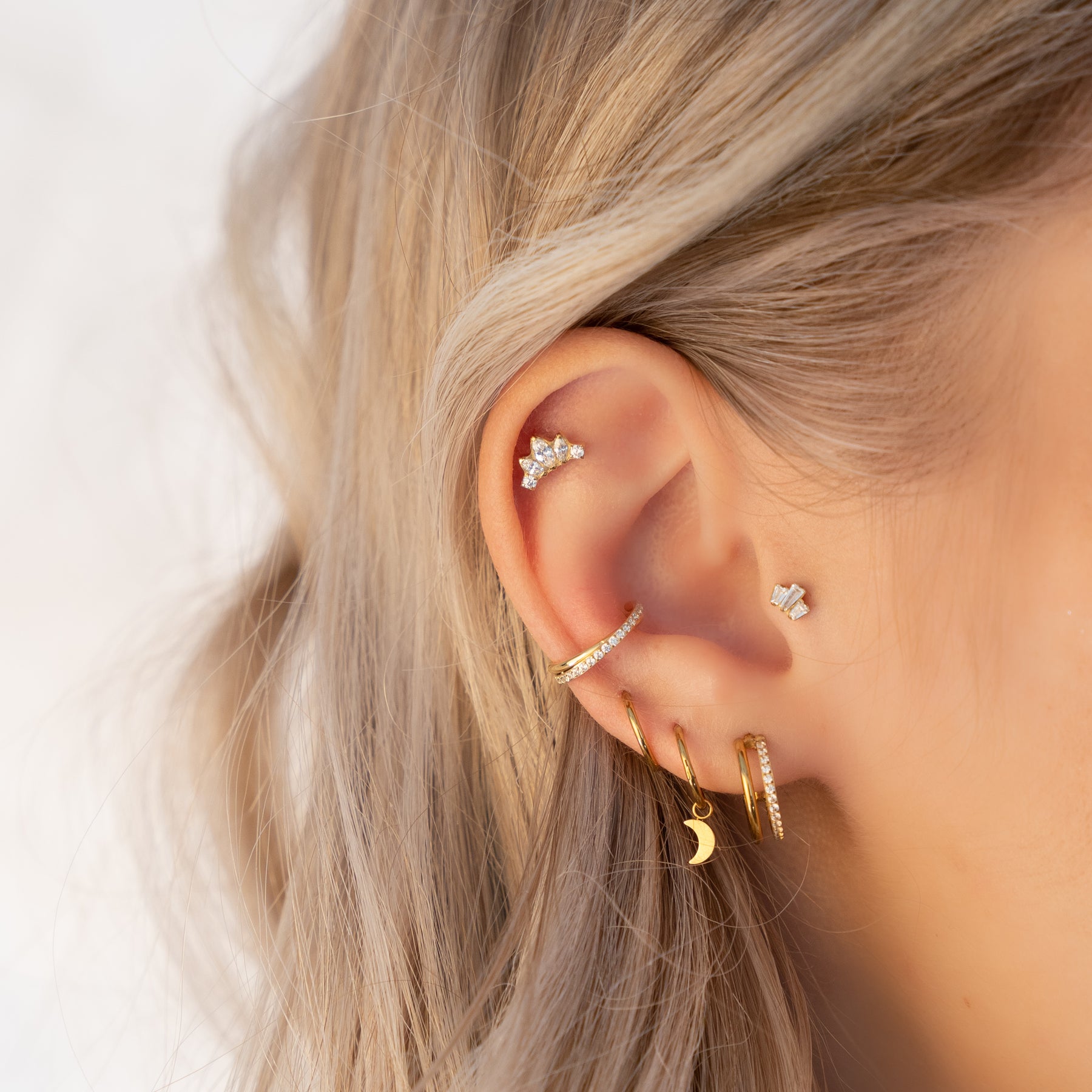 Anneau Sigma Gold Conch Oreille Piercing