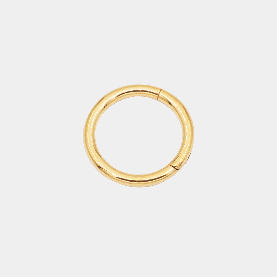 Anneau Piercing En Titane Doré Avec Opalite Marquise - Pour Oreille Ou Septum, Tige 1.2mm, Titane ASTM F136