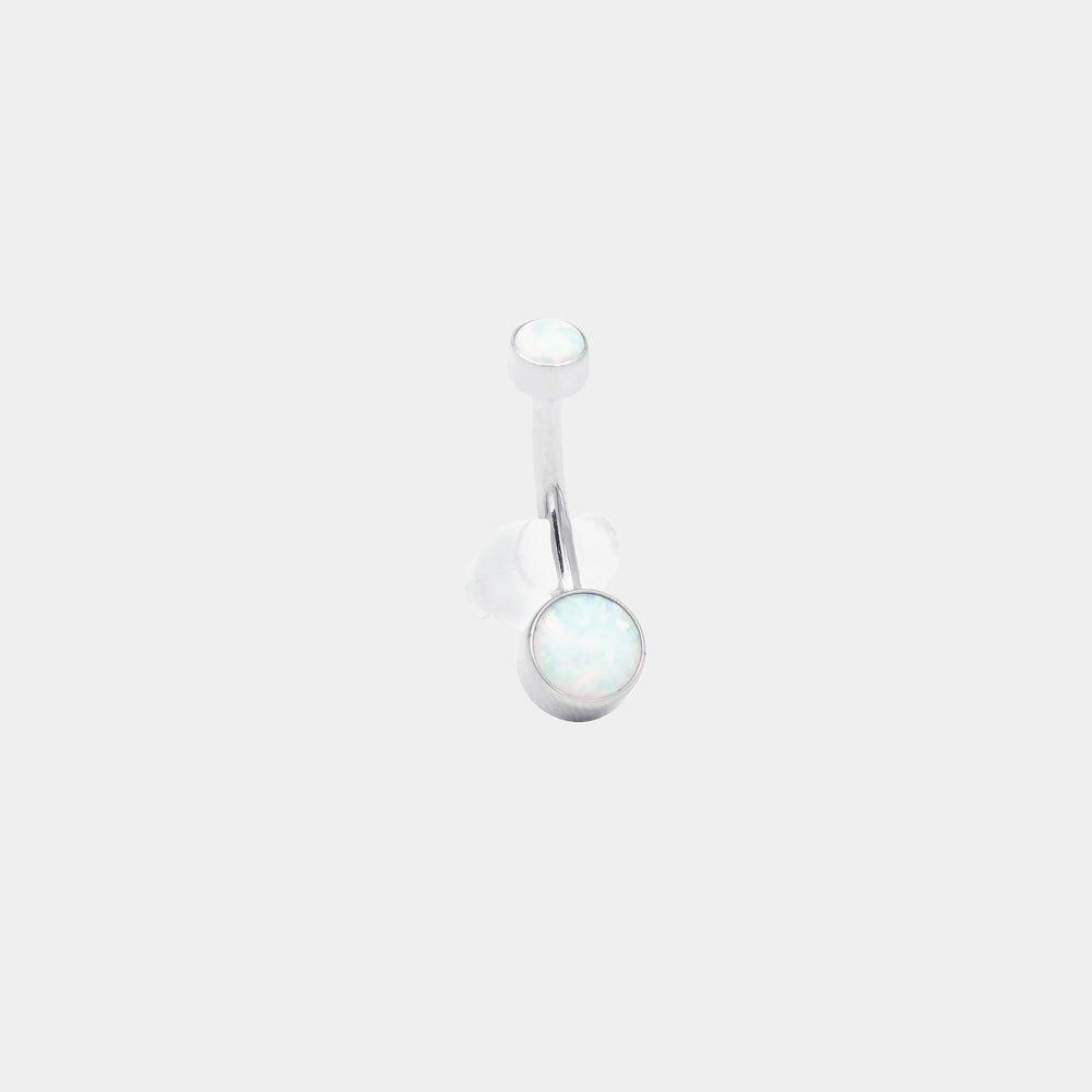 OUFER Piercing Nombril Extra Long En Titane Massif 14G 16 Mm Avec CZ - Barbell Navel